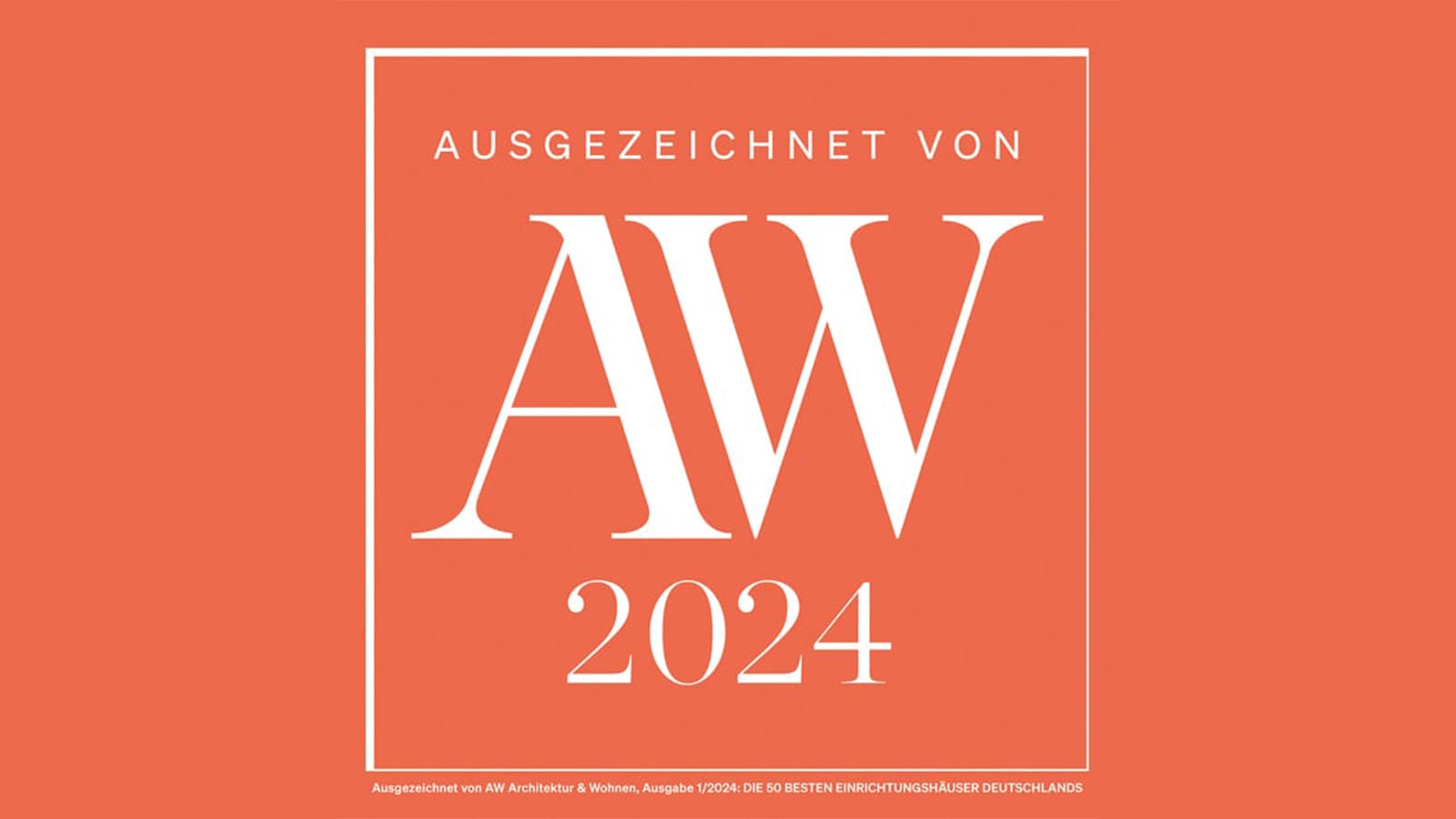 Auszeichnung durch Architektur & Wohnen Raab Homecompany