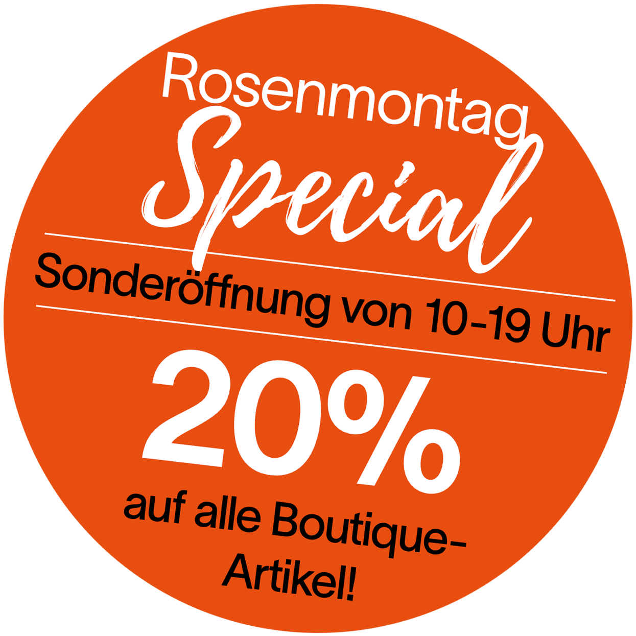 Tegro verrückte Polsterwochen Rosenmontag Special Badge