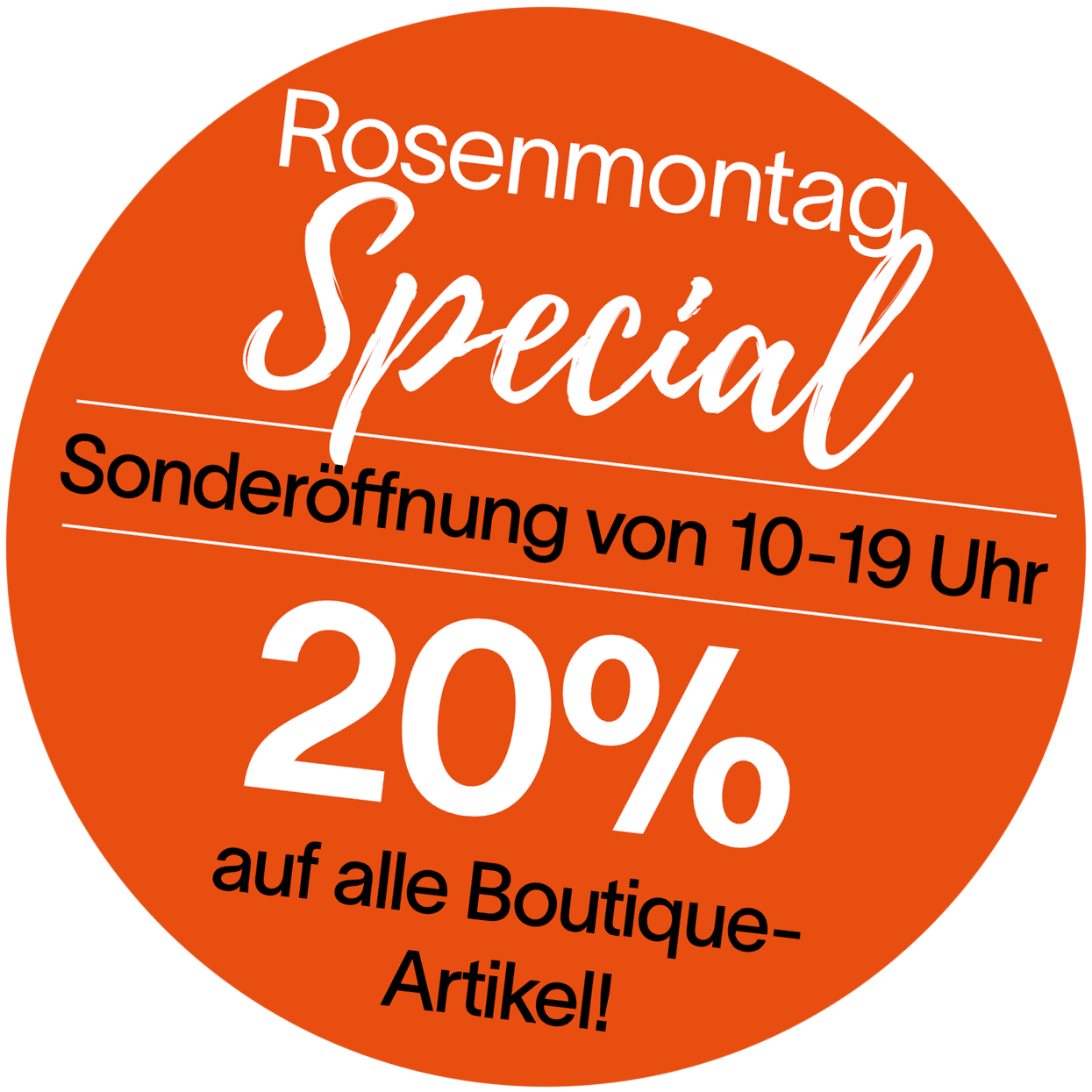 Tegro verrückte Polsterwochen Rosenmontag Special Badge