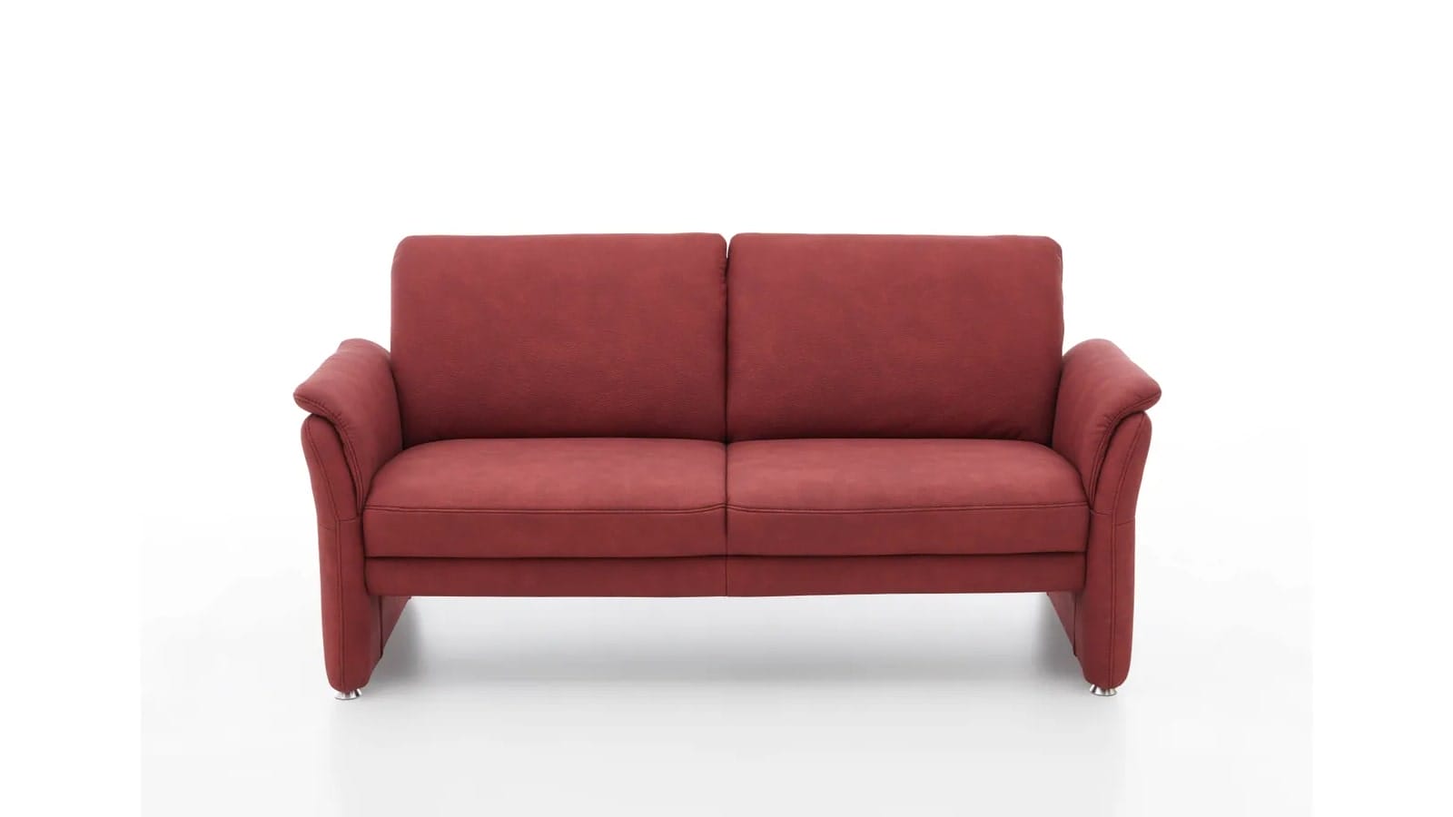 Sofa EM Bologna - 2-Sitzer groß, Stoff, Bordeaux