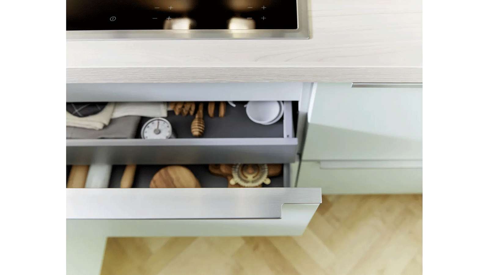 Contur 55.100 U-Küche in Pastellgrün Satin – Bild 6