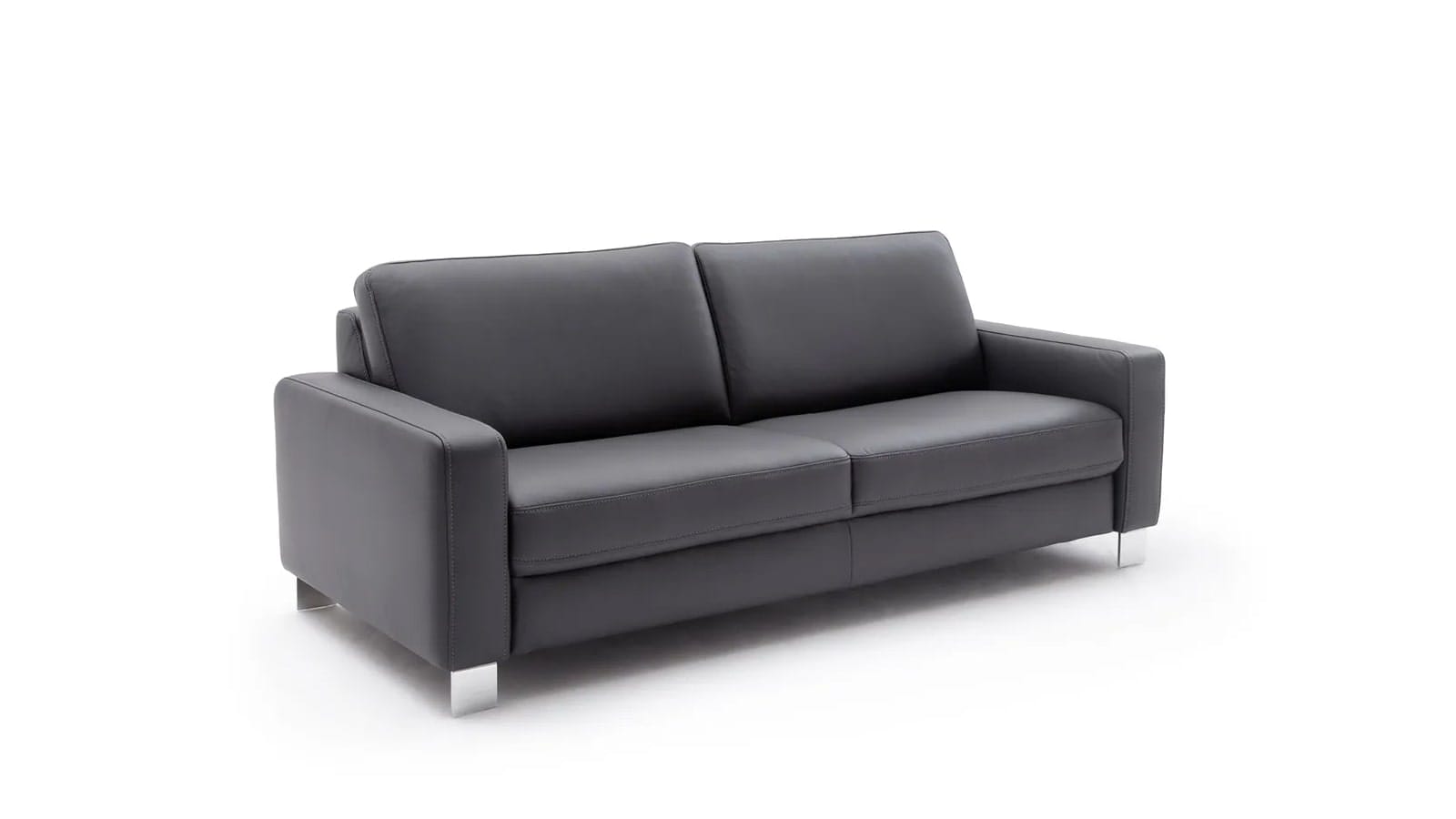 Sofa - 3-Sitzer, Leder, Anthrazit