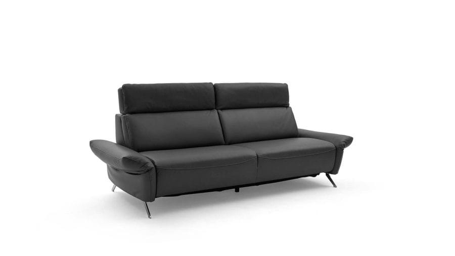 Musterring MR 280 Sofa 2.5-Sitzer Leder / Schwarzgrau