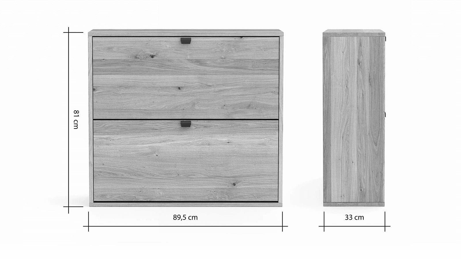 Schuhschrank Williston - Korpus Wildeiche / Front sandgestrahlt – Bild 2