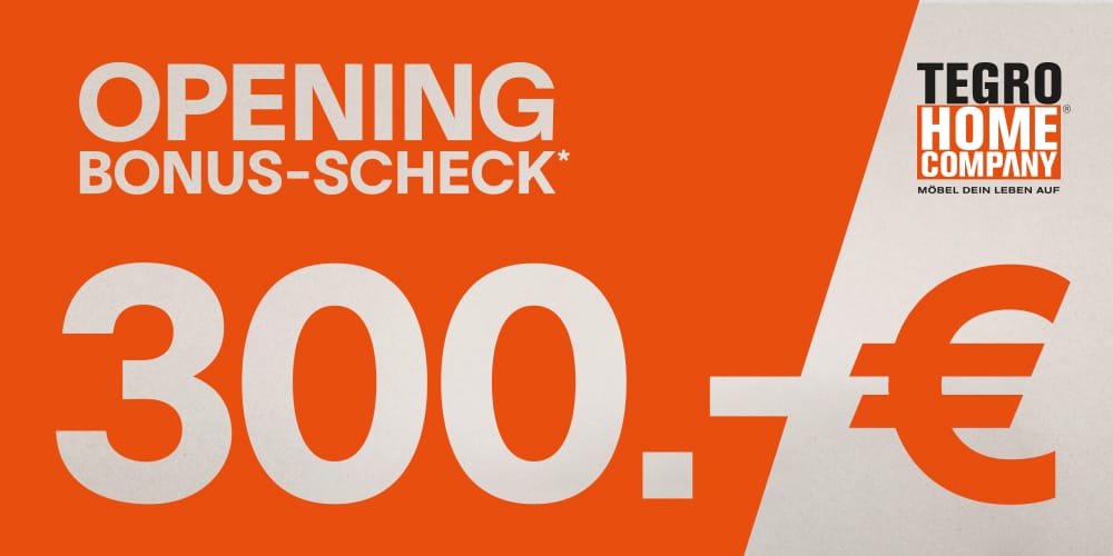 Tegro Bonus-Scheck