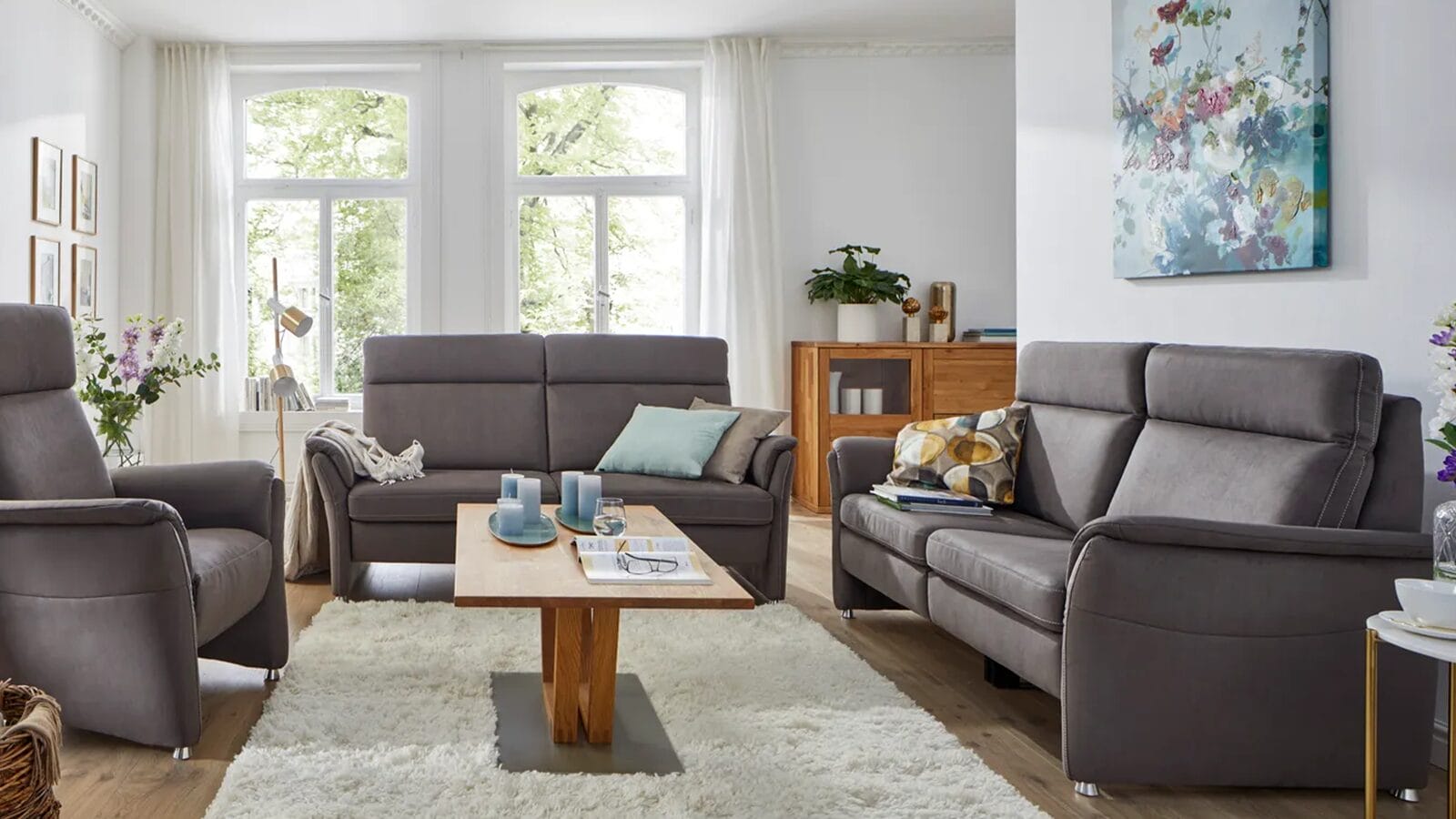 Relaxsessel Arima - Kopf-/Fußteil/Rückenlehne verstellbar, Stoff, Dunkelbraun – Bild 10