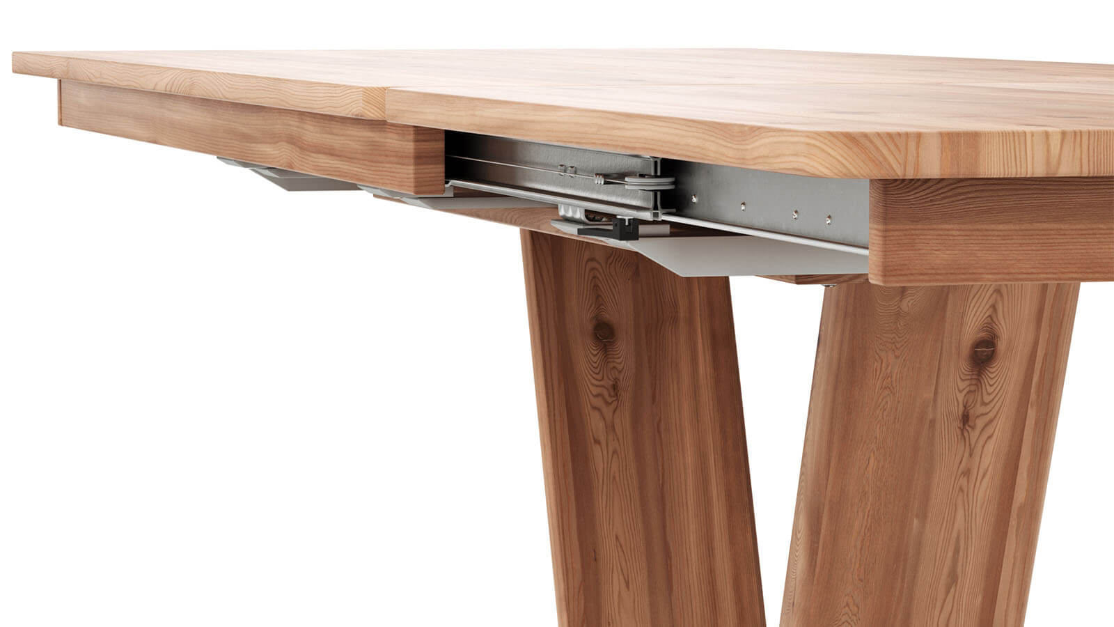 Esstisch Cartago Soft von Natura Home aus massiver Astbuche mit ausziehbarer Tischfunktion und natürlicher Holzoptik im Esszimmer