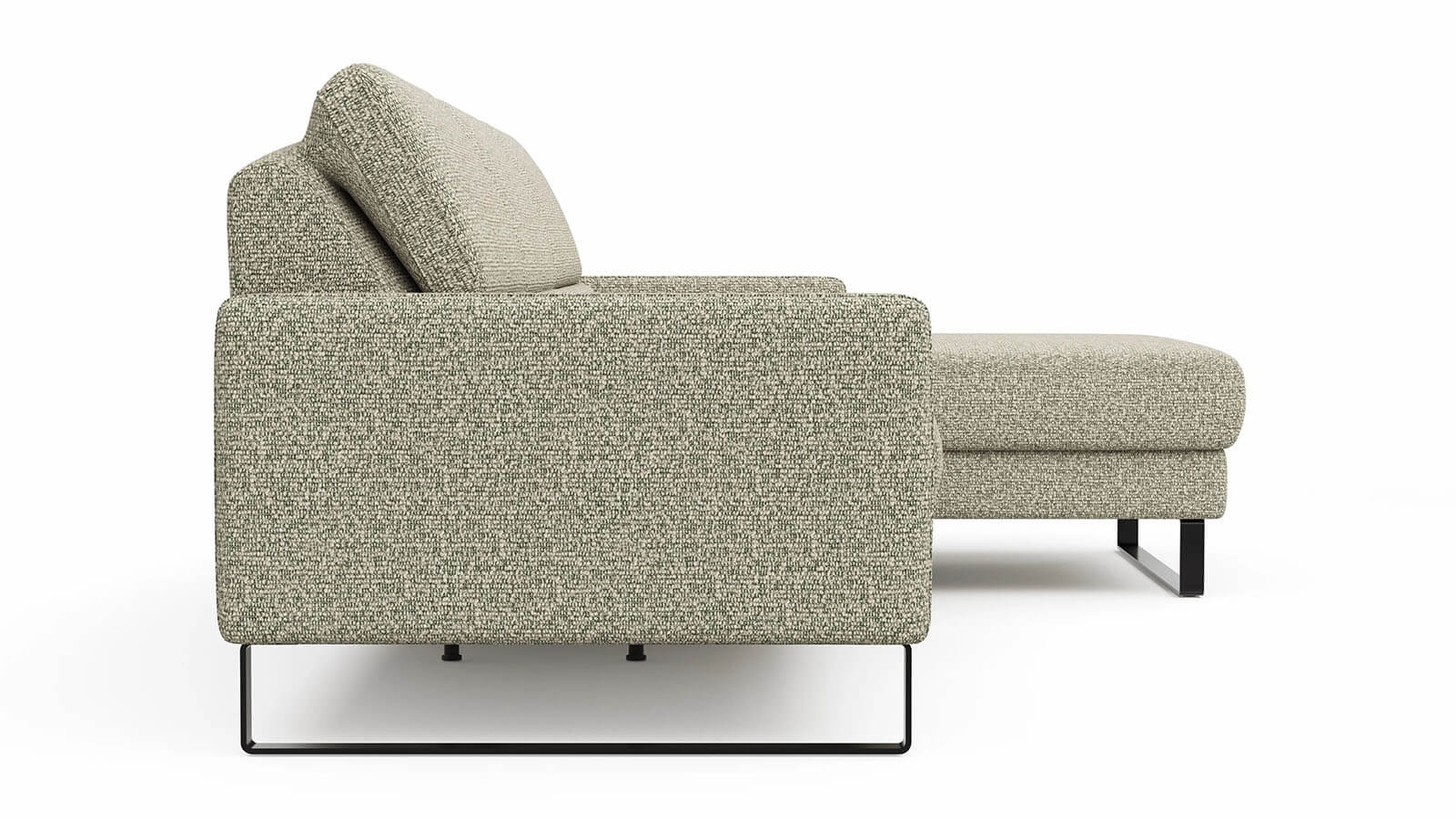 Sofa Valera - 3-Sitzer mit Longchair, Stoff in Limone oder Natur – Bild 14
