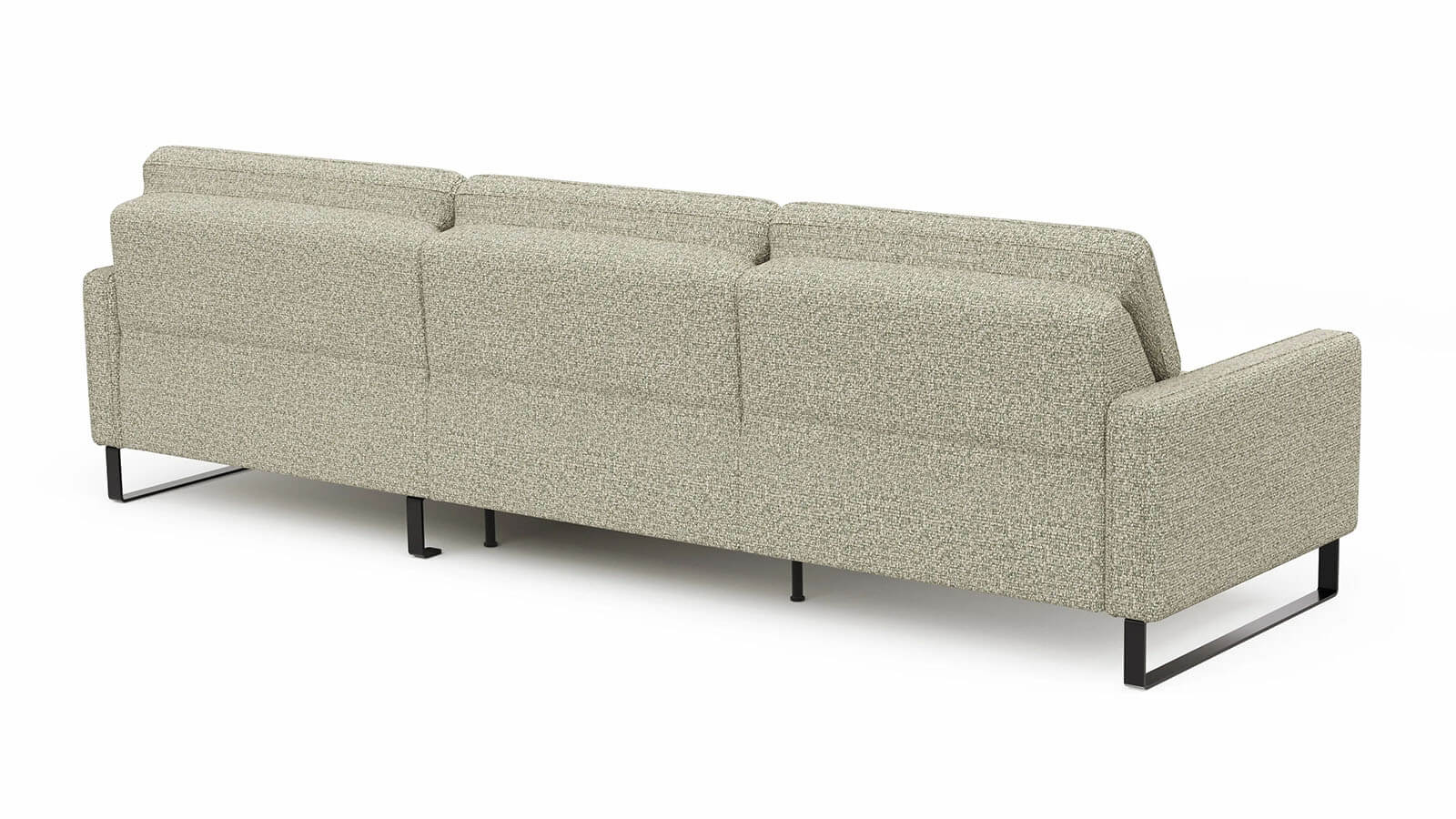 Sofa Valera - 3-Sitzer mit Longchair, Stoff in Limone oder Natur – Bild 12