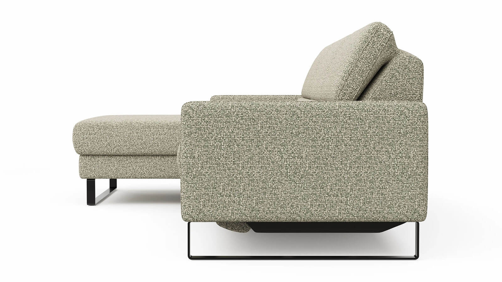 Sofa Valera - 3-Sitzer mit Longchair, Stoff in Limone oder Natur – Bild 16