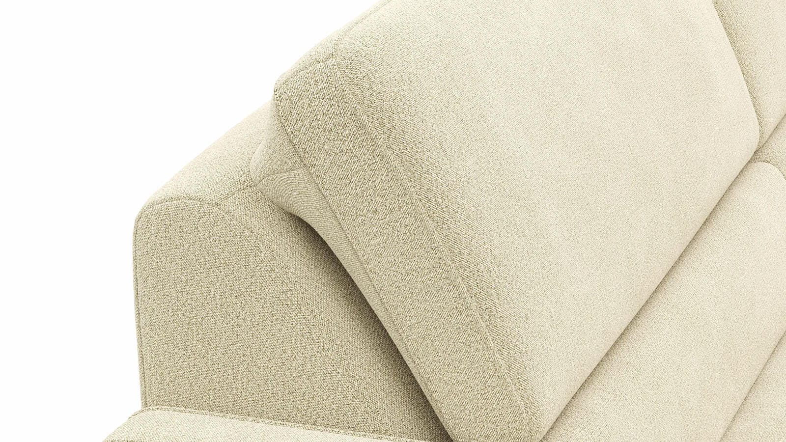Sofa Valera - 3-Sitzer mit Longchair, Stoff in Limone oder Natur – Bild 29