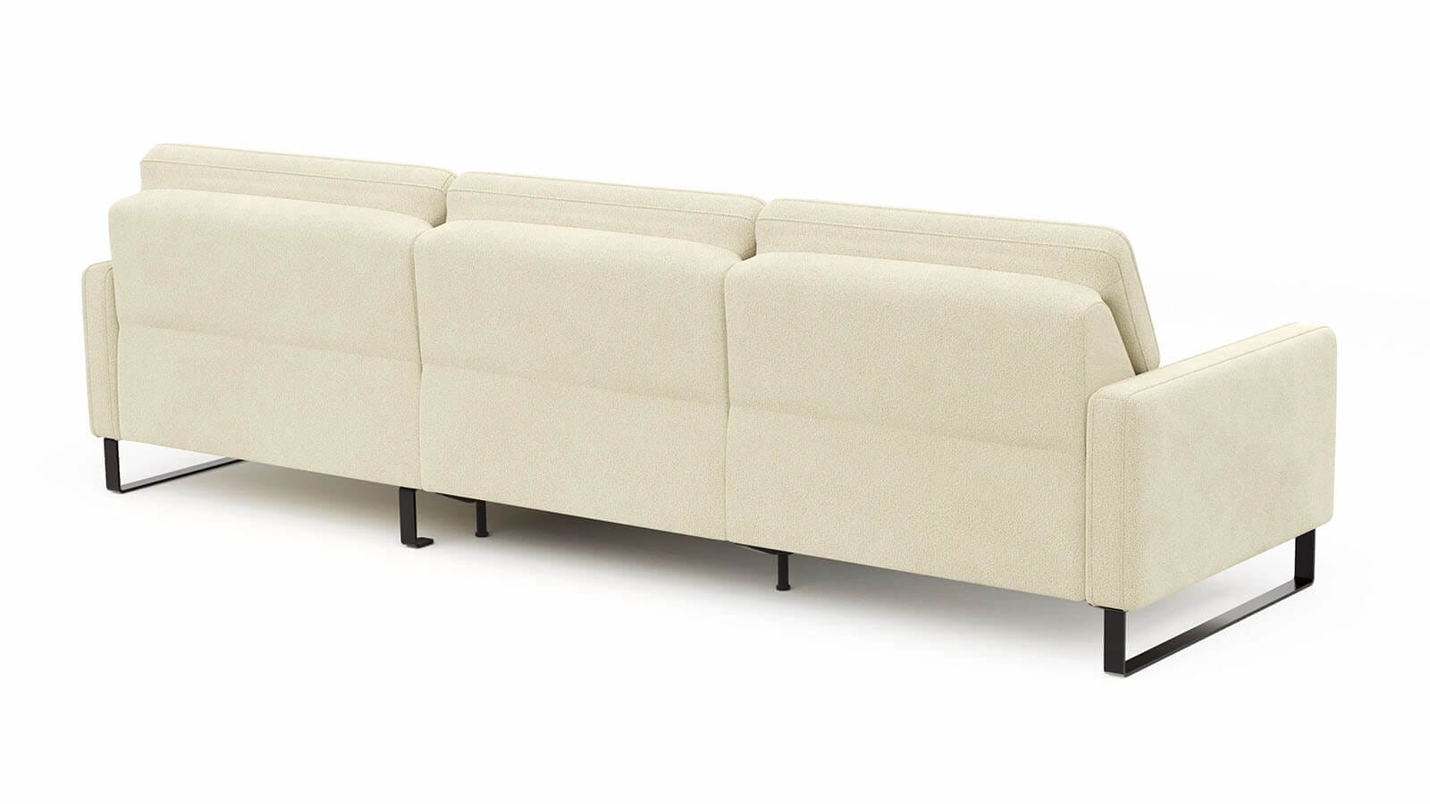Sofa Valera - 3-Sitzer mit Longchair, Stoff in Limone oder Natur – Bild 13