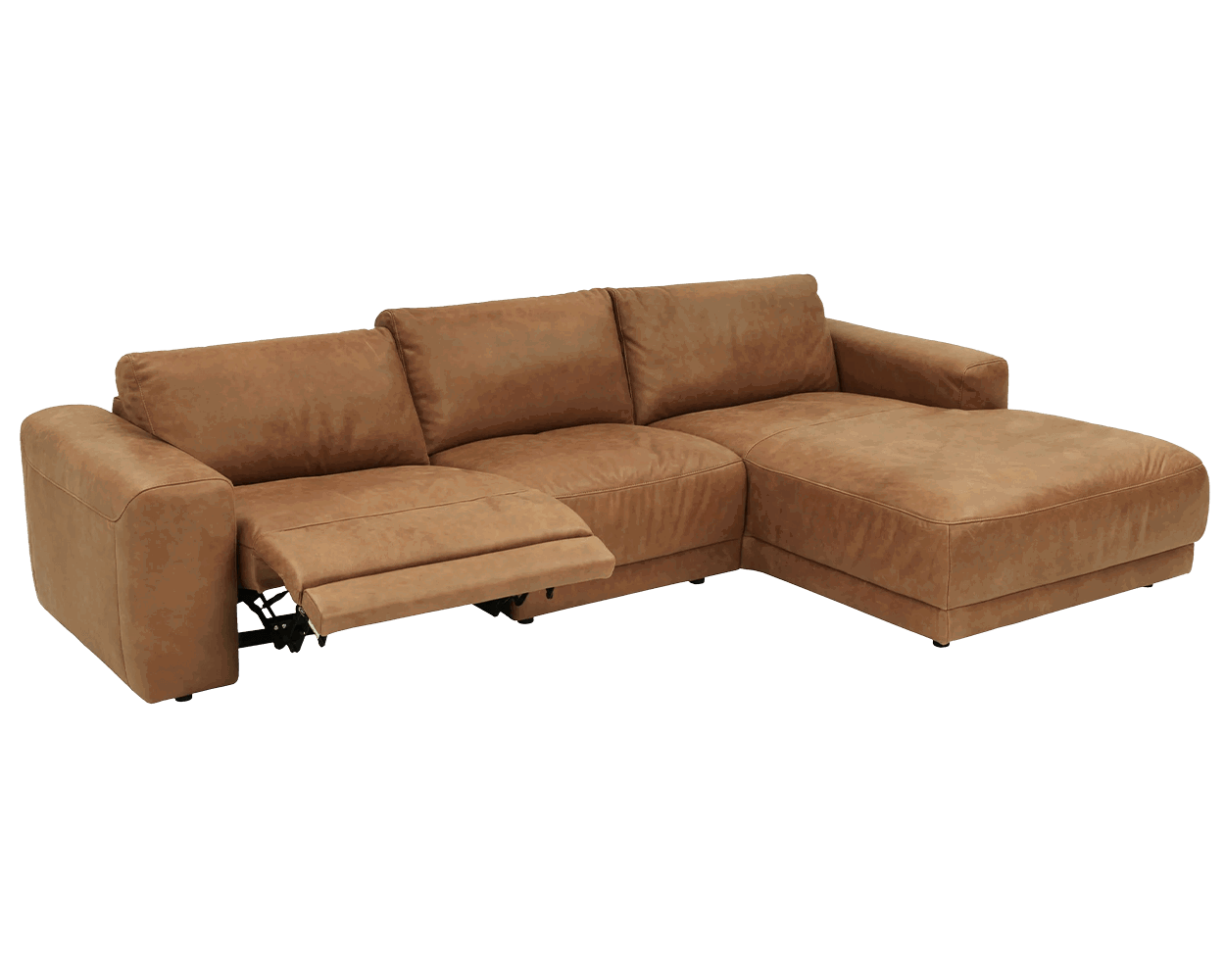Polstersofa aus Leder, elegantes Ledersof, Leder-Couch