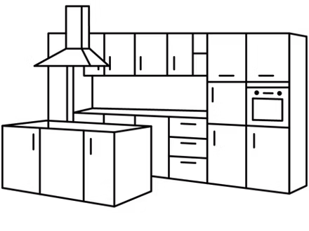 Mit Kochinsel