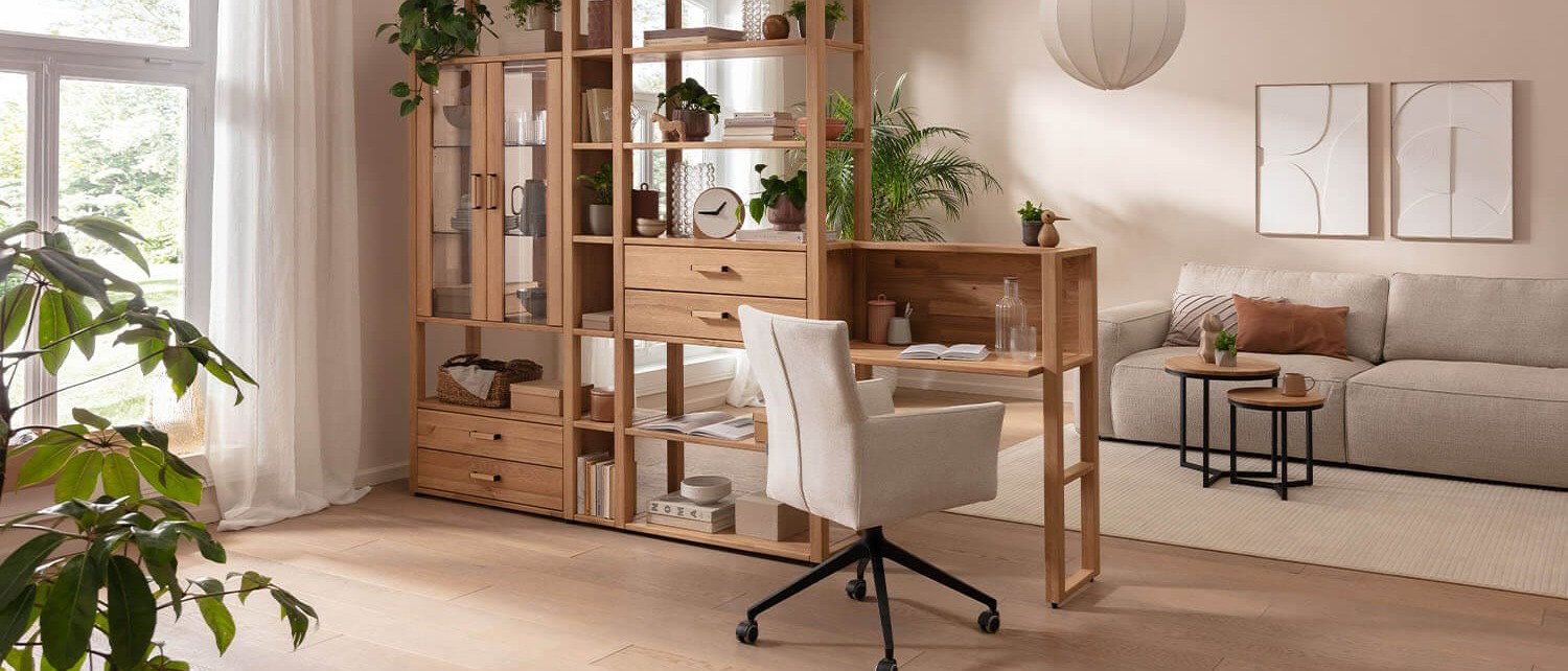 Offenes Raumkonzept, Homeoffice, Wohnzimmer,