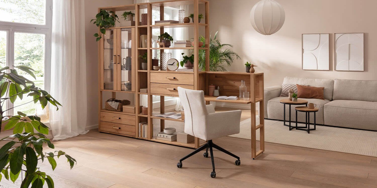 Offenes Raumkonzept, Homeoffice, Wohnzimmer,