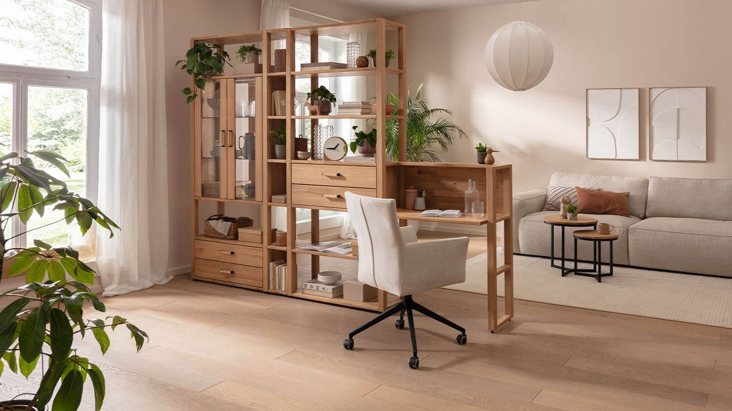 Offenes Raumkonzept, Homeoffice, Wohnzimmer,