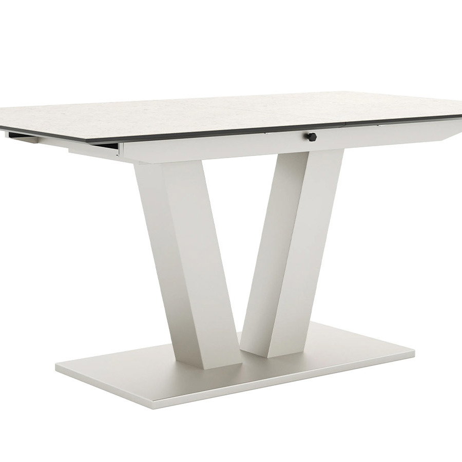 Esstisch Dinner – ausziehbarer Tisch ca. 160 × 90 cm mit strapazierfähiger HPL-Oberfläche, modernes und pflegeleichtes Design, ideal für Esszimmer und Küche mit flexiblem Platzangebot