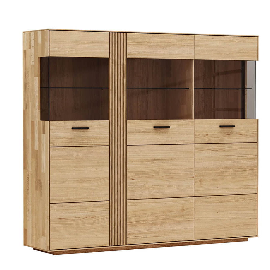 Highboard Estana aus massiver Eiche – stilvolles Stauraummöbel in verschiedenen Ausführungen