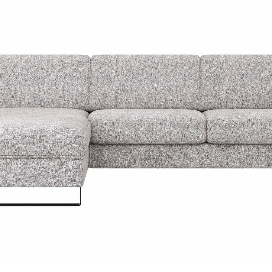 Schlafsofa Laredo Longchair 2‑Sitzer aus Stoff in Graubeige – bequemes Sofa in verschiedenen Ausführungen