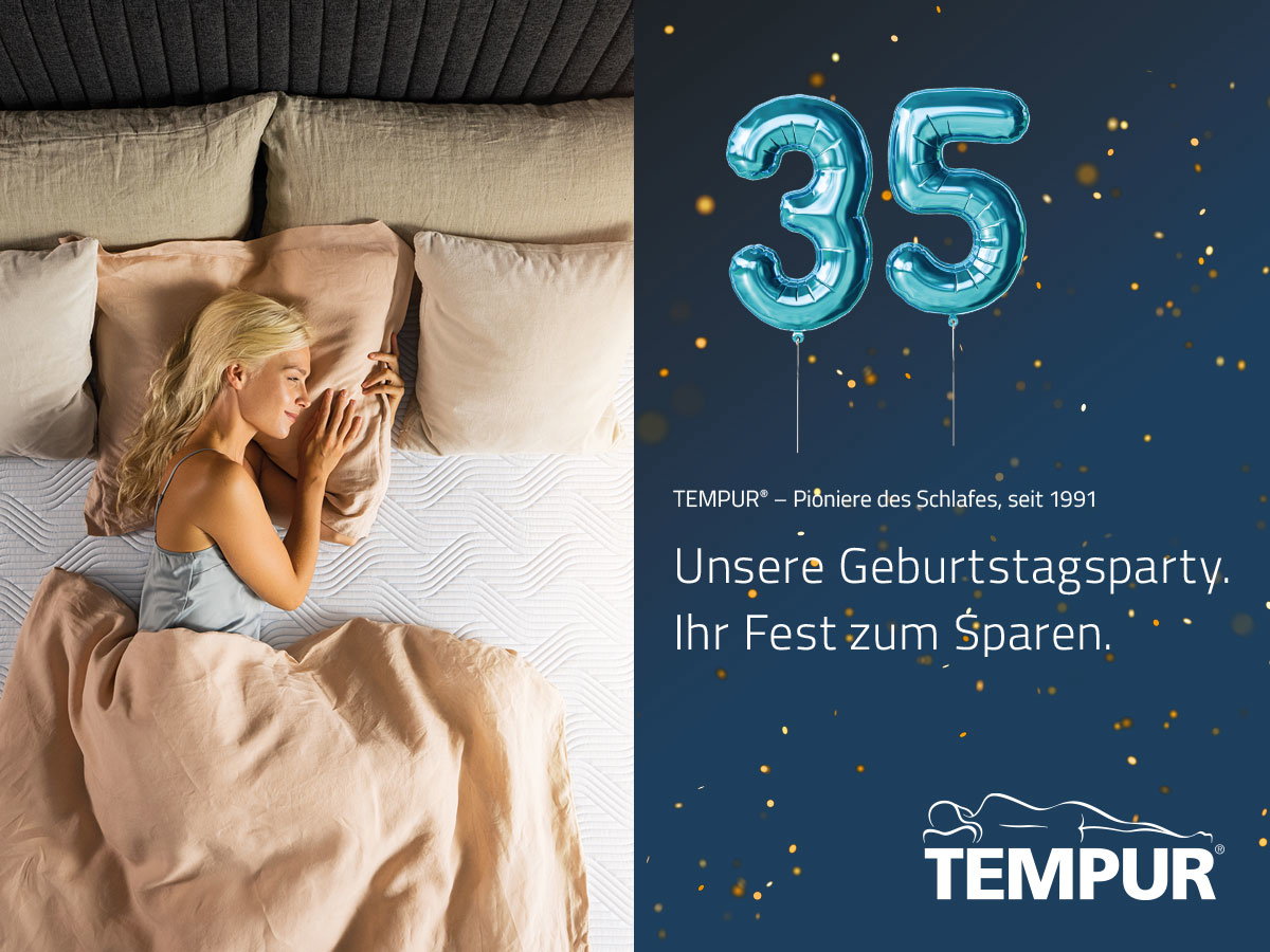 Tempur Matratzen Aktion. Bis zu 600 € sparen.