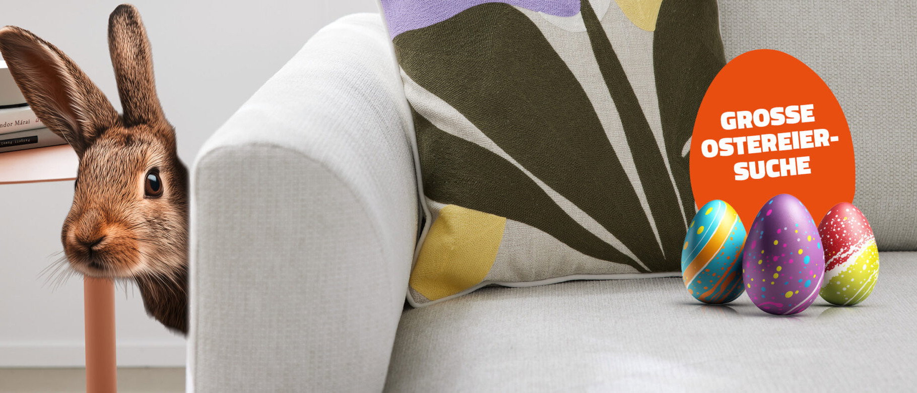 Header Osteraktion. Große Ostereiersuche bei Franke Home Company