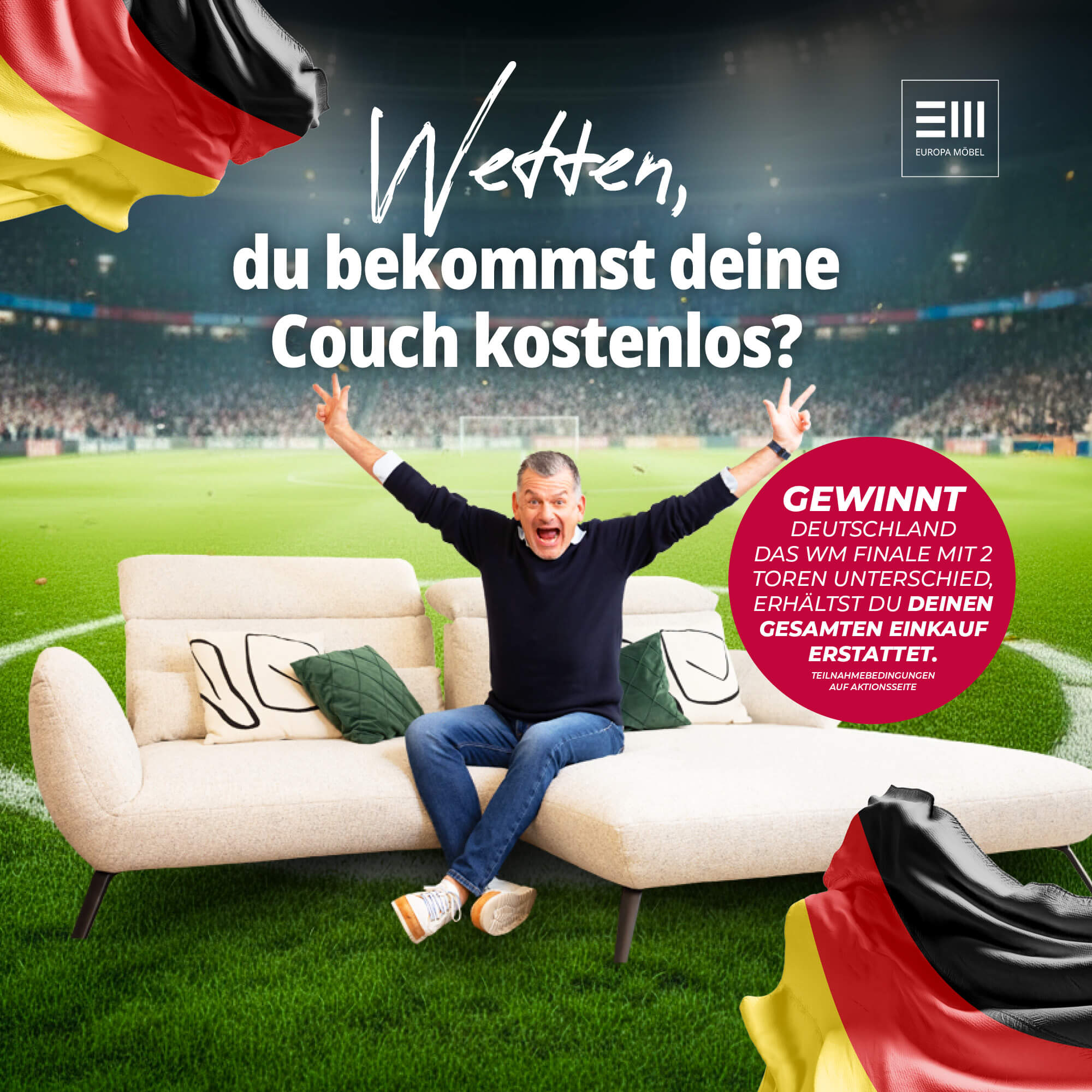 Wetten, du bekommst deine Couch kostenlos