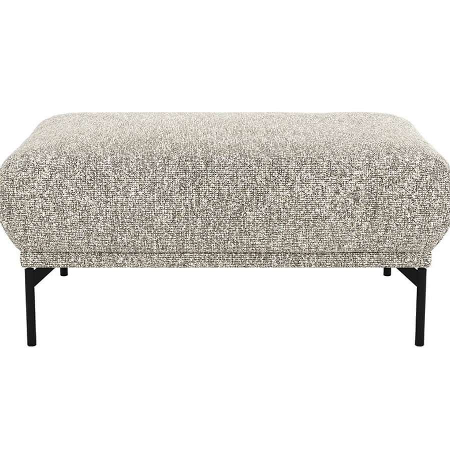Polsterhocker beige Stoff