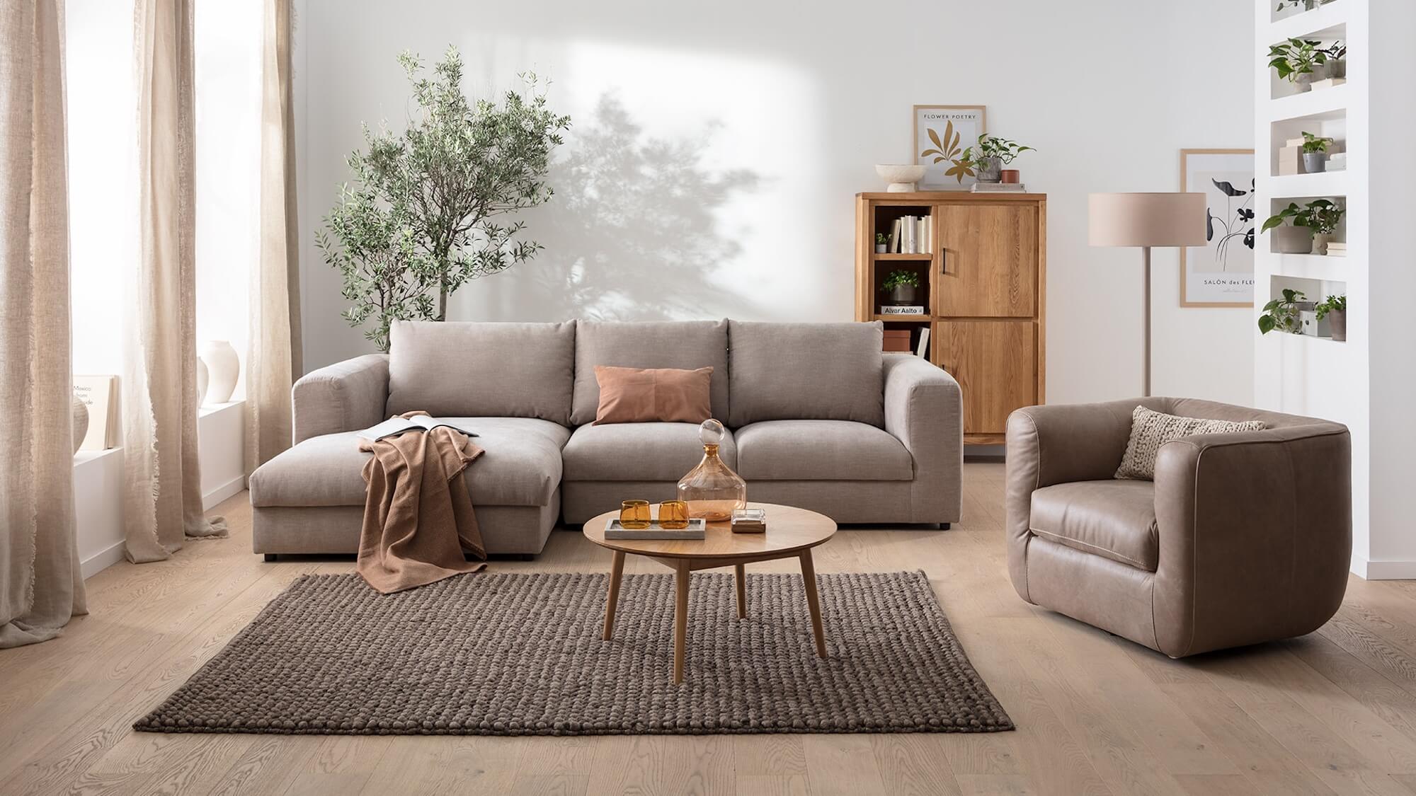 Ecksofa Stormy grau