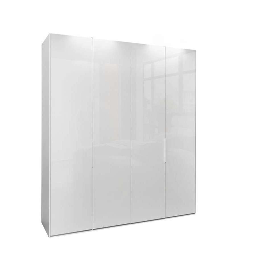 Global Family Viana Vidrio Drehtürenschrank mit weißen Glasfronten