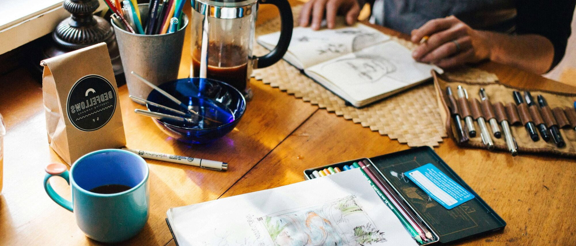 Kreativer Arbeitsraum Home office Malen Kreativsein