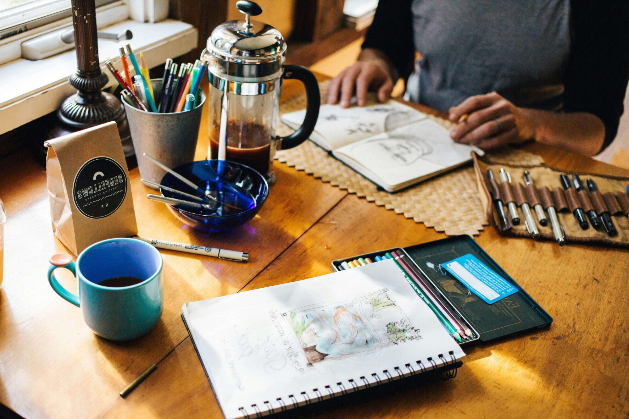 Kreativer Arbeitsraum Home office Malen Kreativsein