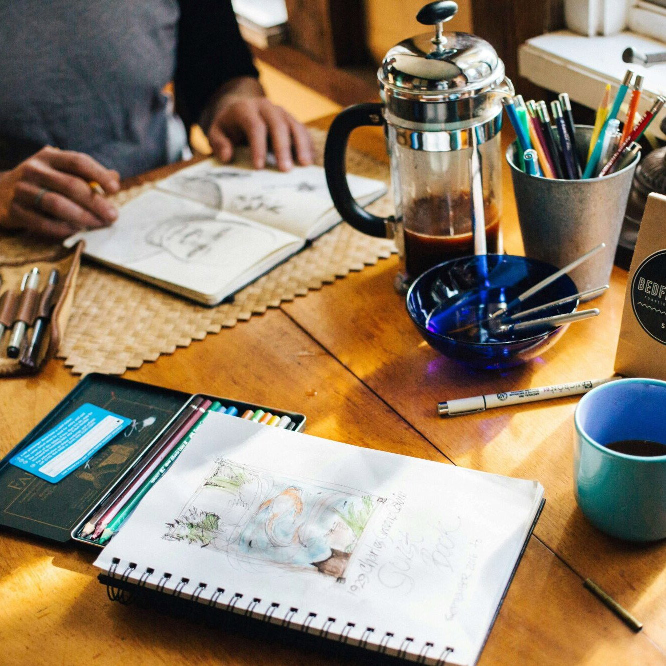 Kreativer Arbeitsraum Home office Malen Kreativsein