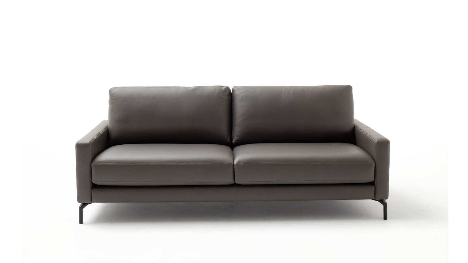 Contur Cuneo 2,5-Sitzer Ledersofa in Anthrazit mit modernem Design