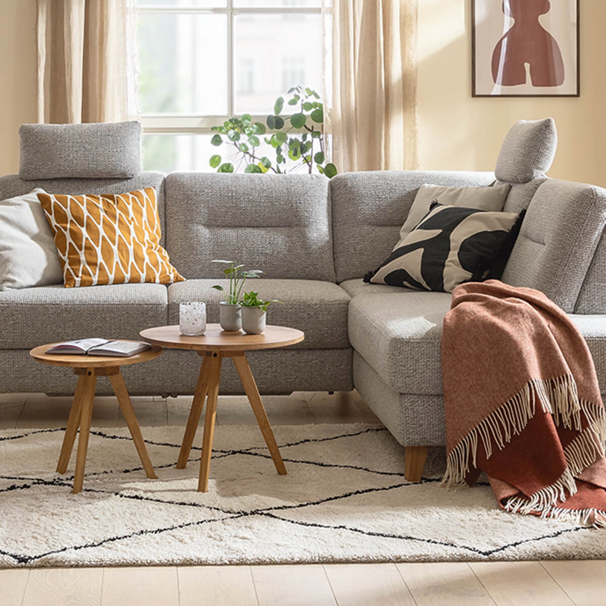 Sofa grau Einrichtungsbild