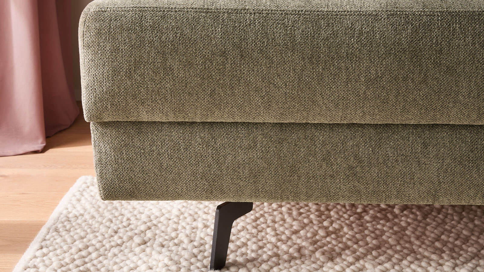 Schlafsofa Carmona - 2-Sitzer inkl. Schlaffunktion und Bettkasten, Stoff, Grün – Bild 5