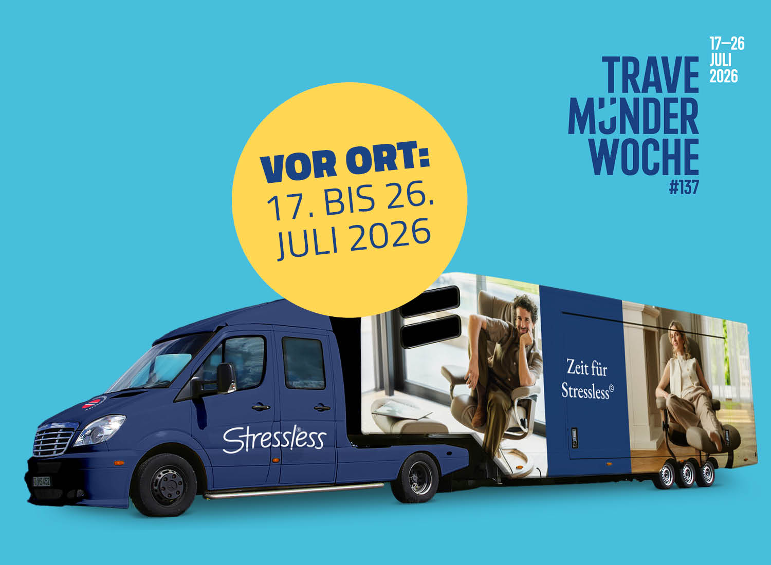Mit dem Stressless® Truck on Tour auf der Travemünder Woche.